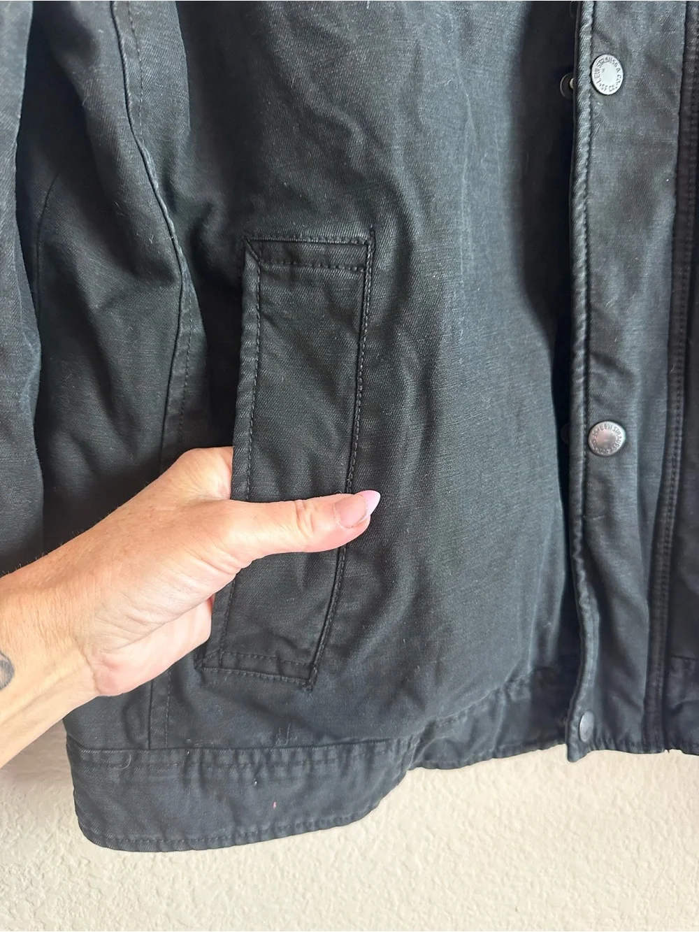 Levi’s Men’s Snap Chest Pocket Jacket Cotton Twill Size M Military Chore Utility